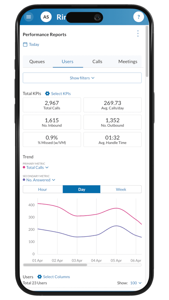 Mobile app screenshot